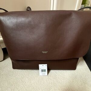 Coach Ludlow Dark Brown Leather Messenger Bag